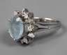 Damenring mit Aquamarin und Brillanten