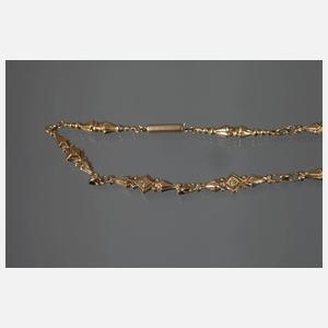 Granatcollier Biedermeier