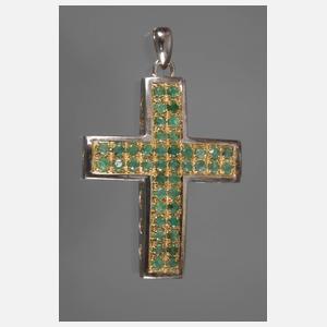 Kreuz mit Smaragden
