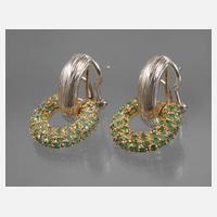 Paar Ohrstecker mit Smaragden111