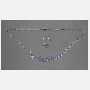 Schmuckset mit Tansaniten