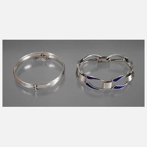 Armreif und Armband