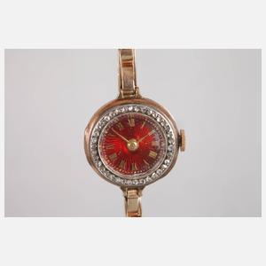 Damenarmbanduhr Gold mit Diamanten