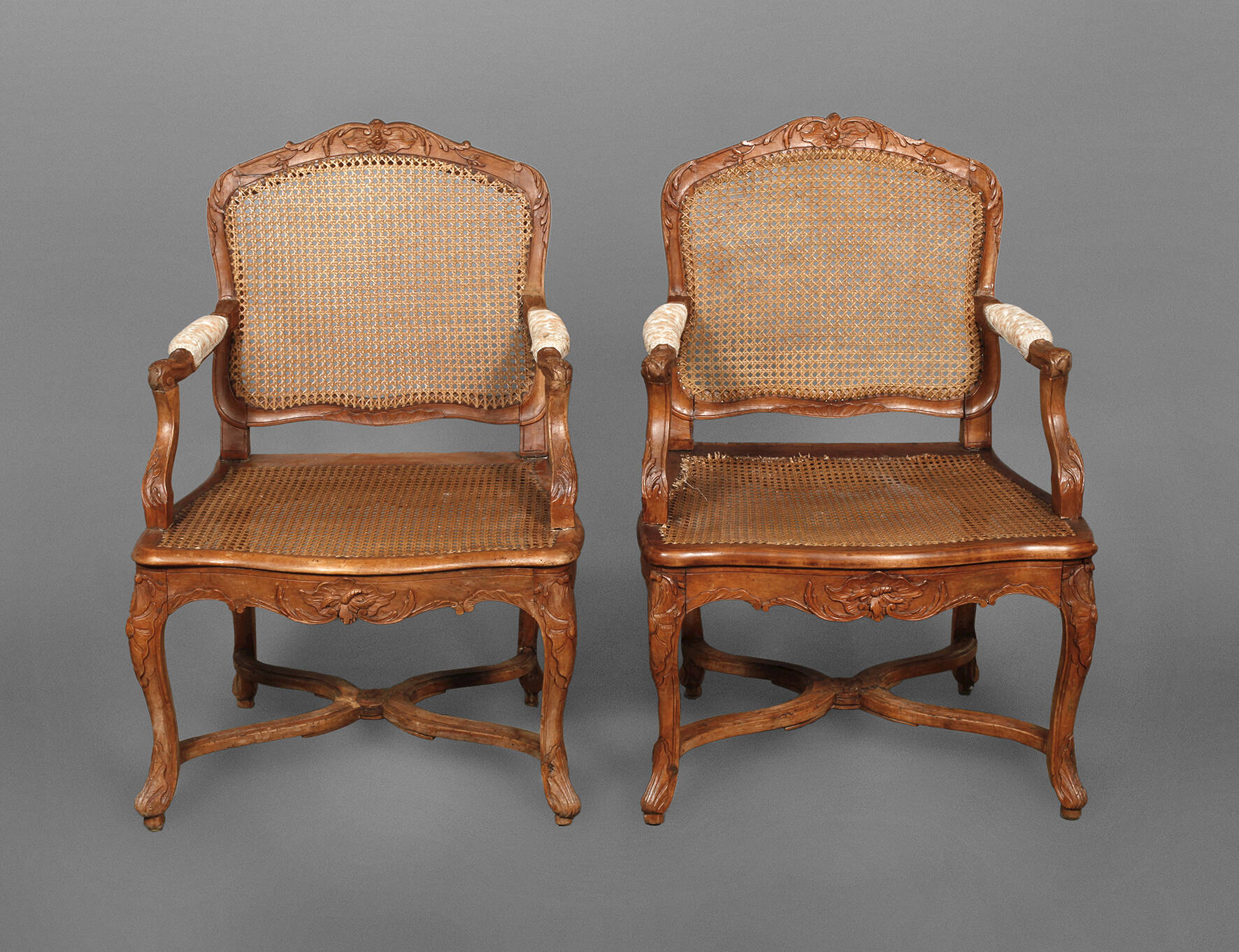 Paar Armlehnsessel Louis Quinze