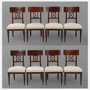 Satz von acht Empire-Stühlen