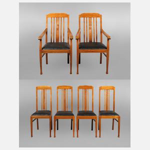 Sechs Esszimmerstühle