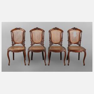 Vier Salonstühle Historismus