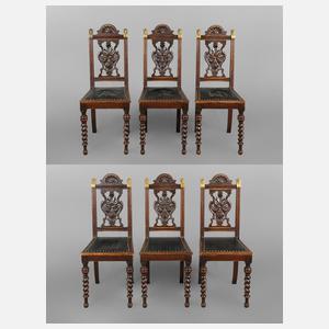 Sechs Speisezimmerstühle Historismus