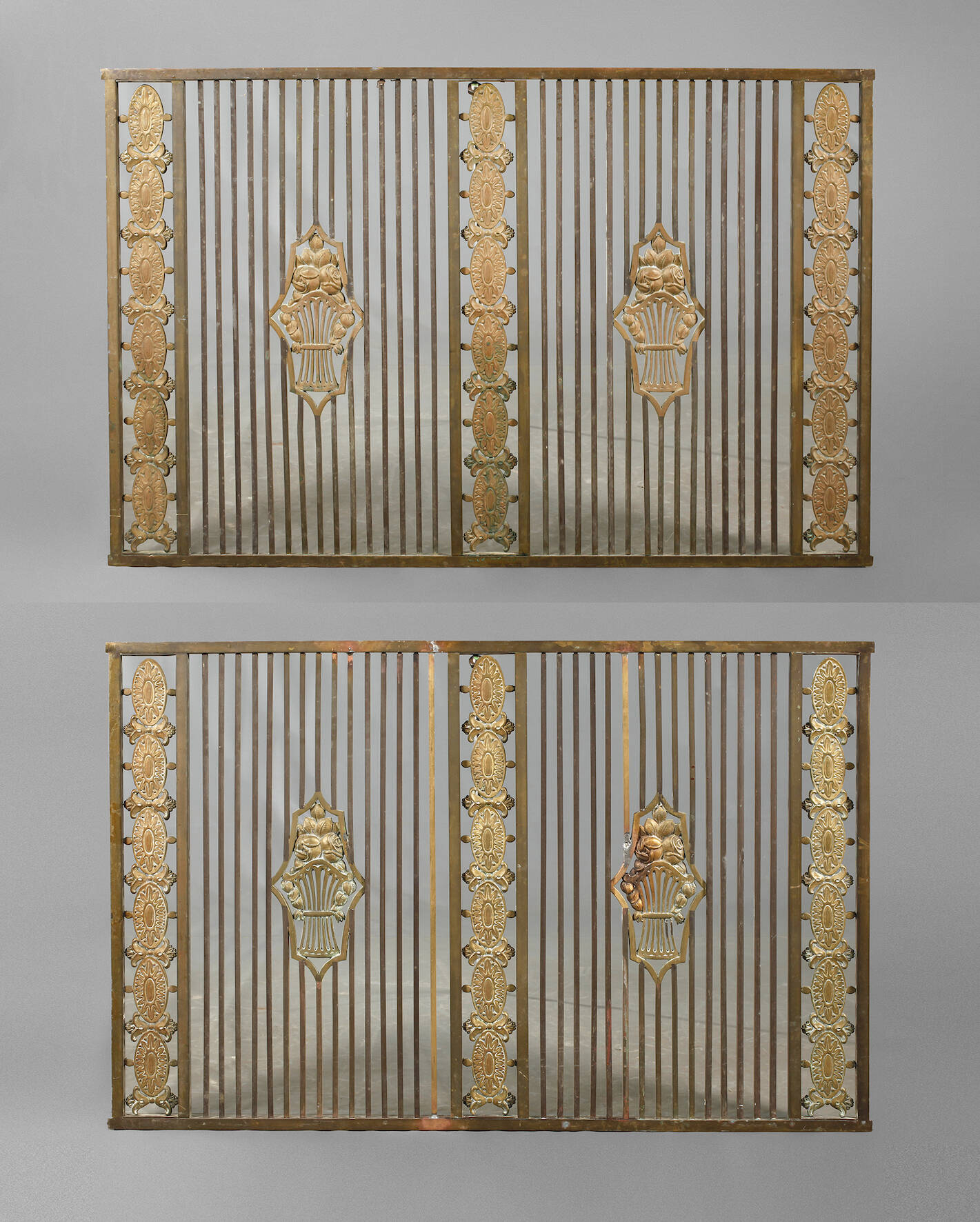 Paar Lüftungsgitter Messing