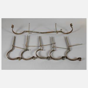 Sieben Dachrinnenhalter Schmiedeeisen