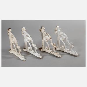 Vier Wandkonsolen Gusseisen