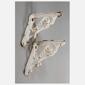 Paar Wandkonsolen Gusseisen