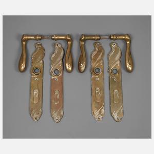 Paar Drückergarnituren Jugendstil