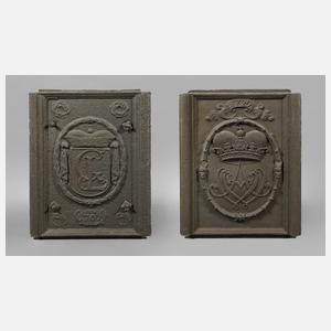 Zwei barocke Ofenplatten