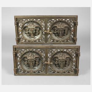 Zwei Ofentüren Jugendstil