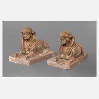 Paar Gartenfiguren liegende Sphinxen111