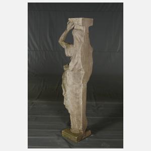 Gartenfigur als Karyatide