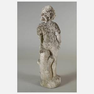 Gartenfigur Junge mit Blütenschale