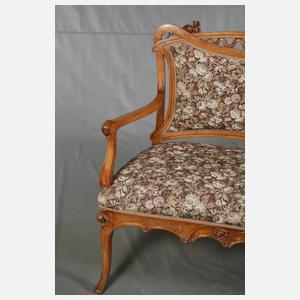 Kleine Jugendstil-Sitzbank