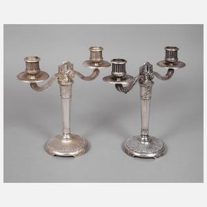 Paar Tafelleuchter Efeudekor