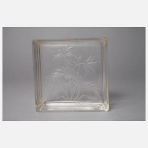 Silber Henkelschale mit Glaseinsatz