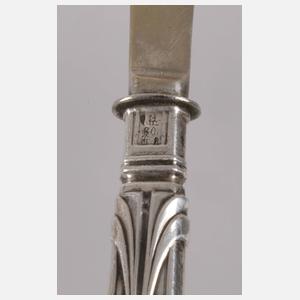 Peter Behrens Silber Fischbesteck für 6 Personen