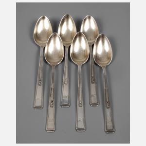 Joseph Maria Olbrich sechs Mokkalöffel