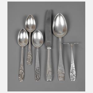 Hugo Cauer sechs Teile Märchenbesteck