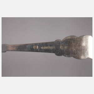 Dänemark fünf Silberlöffel Misteldekor