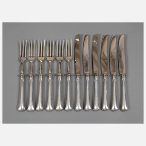 Peter Behrens Obstbesteck Silber