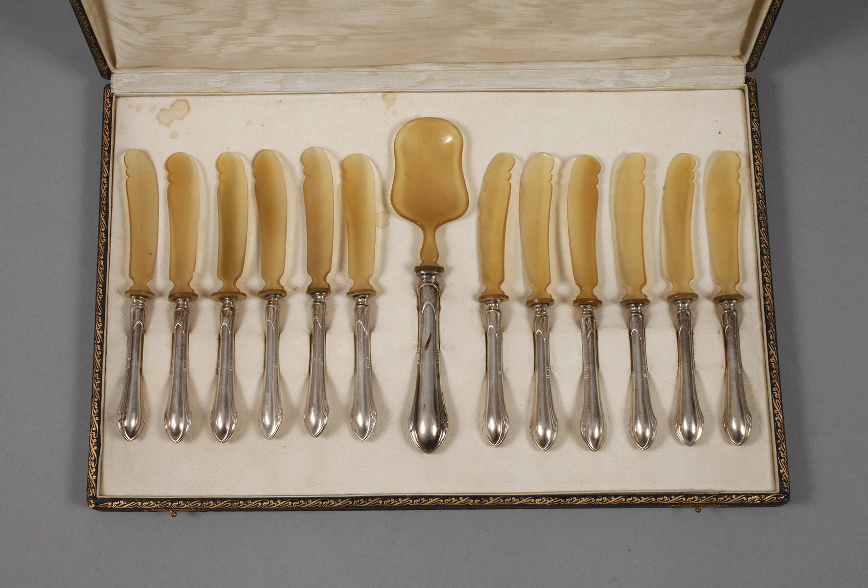 Silber Kaviarbesteck Friedrich Adler Modell 152