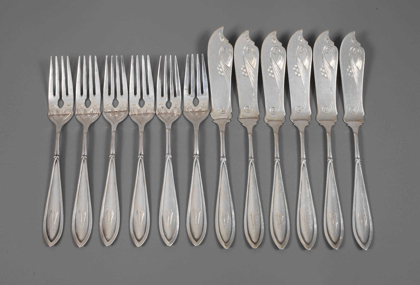 Peter Behrens Fischbesteck Silber