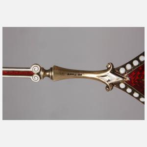 Paar Emaillelöffel David Andersen Norwegen