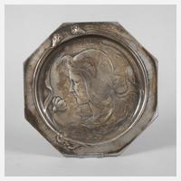 Jugendstilteller mit Mädchenmotiv111