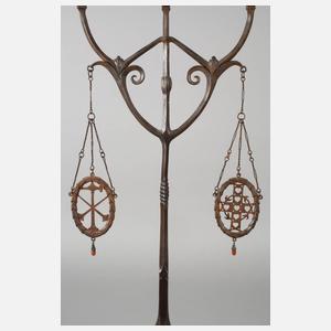 Großer Jugendstil-Kerzenleuchter Eisen