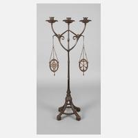 Großer Jugendstil-Kerzenleuchter Eisen111