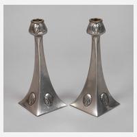 WMF Geislingen Paar Tischleuchter Albin Müller111