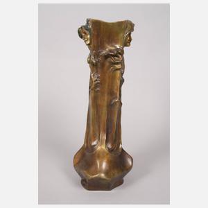 Große Jugendstilvase Bronze