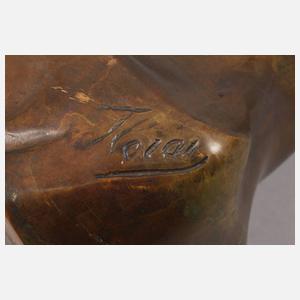 Große Jugendstilvase Bronze