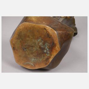 Große Jugendstilvase Bronze