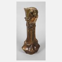 Große Jugendstilvase Bronze111