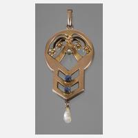 Jugendstilanhänger mit Steinbesatz111