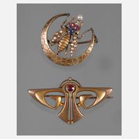 Zwei Jugendstilbroschen111
