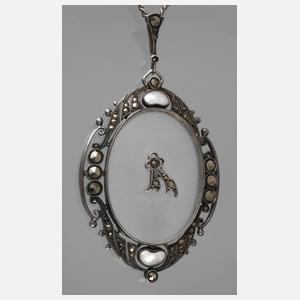 Anhänger mit Bergkristall und Markasiten