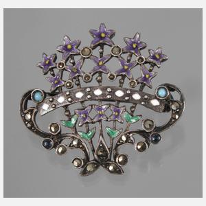 Filigrane Emaillebrosche