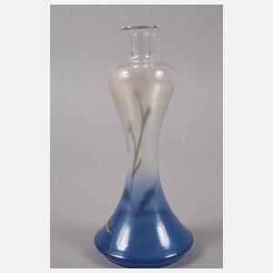 Jugendstilvase mit Emaillebemalung