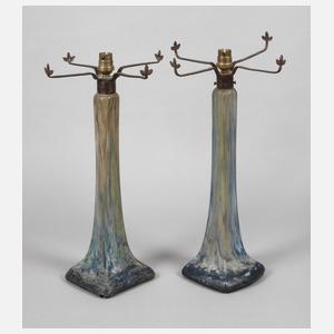 Paar große Lampenfüße Daum Nancy