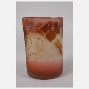 Émile Gallé Ätzglasvase