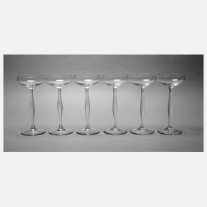 Peter Behrens, sechs Champagnerschalen