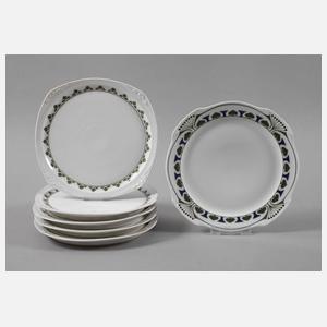 Burgau Konvolut Dessertteller